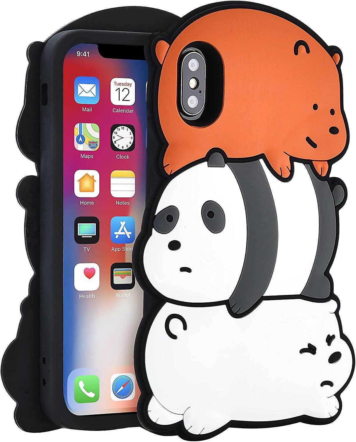 Cover IPhone XS Max Natalizia Con Orso Polare: Custodia Morbida In Silicone TPU Trasparente Con Protezione Antiurto, Design 3D Cartoon