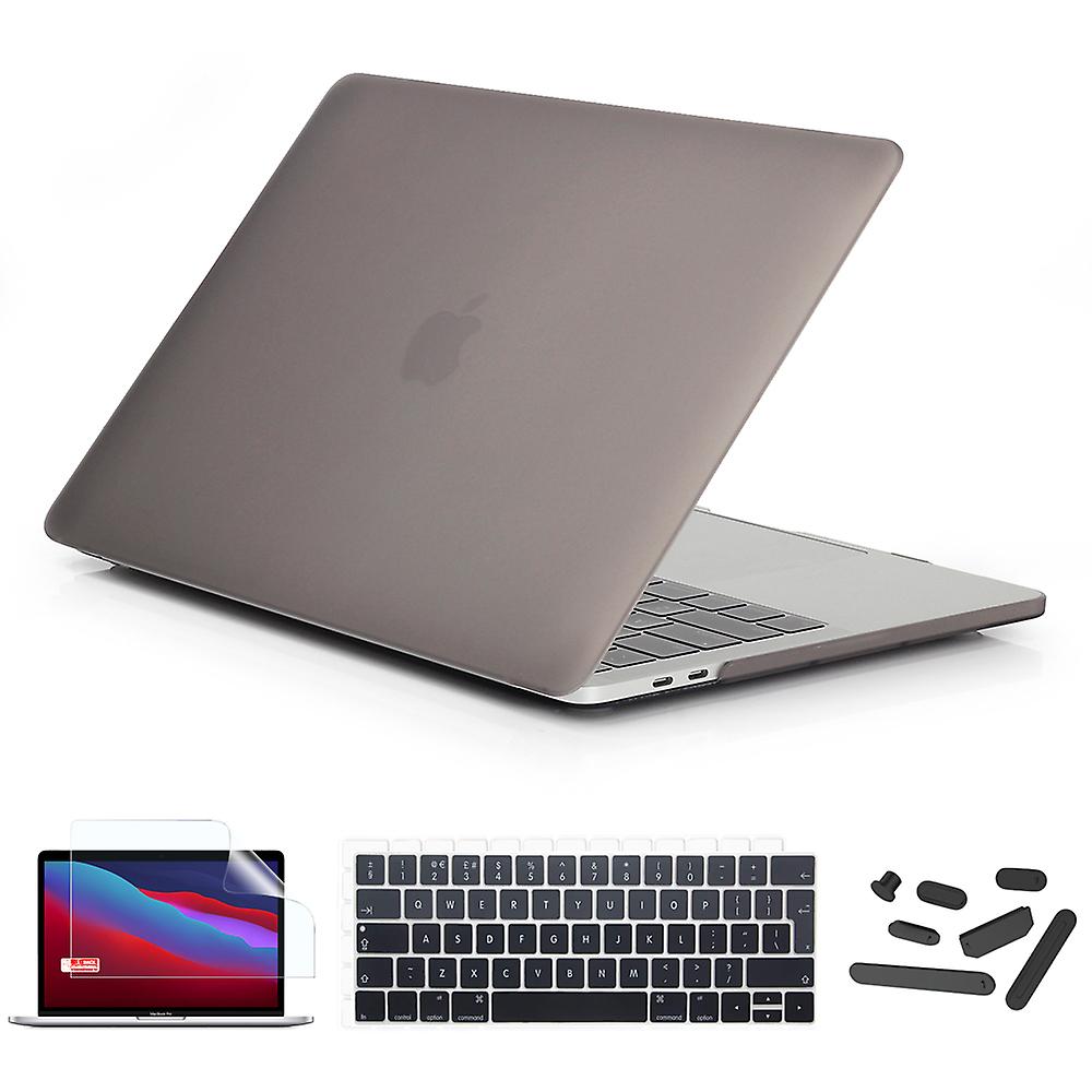 Matte Gray Case Keyboard Cover Screen Protector For Laptop Macbook Pro 13 Inch A1706 A1708 A2159 A1989