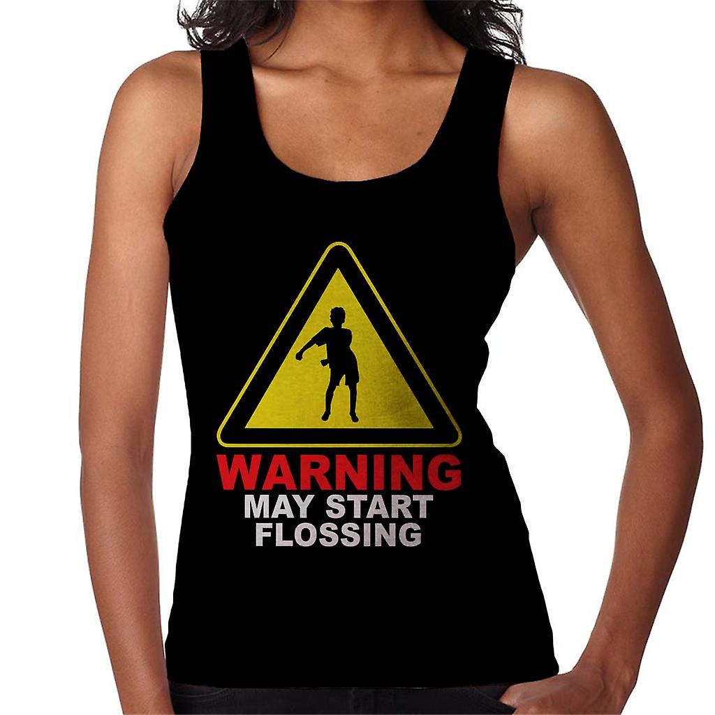May Start Flossing Warning Sign Women's Vest