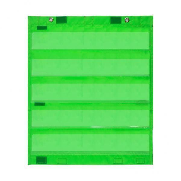3xMagnetic Pocket Chart Double-Sided Hanging Schedule Pocket Chart Green