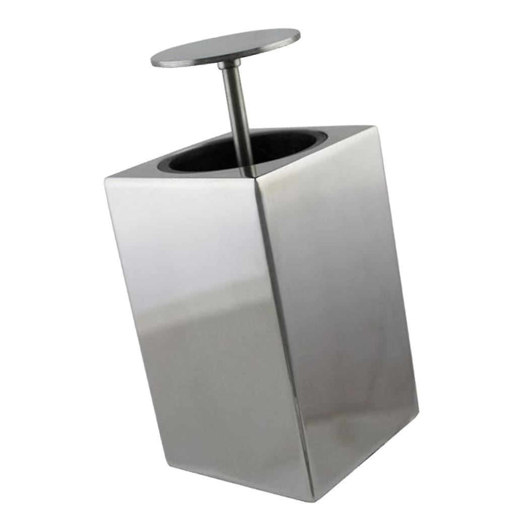 Portable Stainless Steel Automatic Push Type Toothpick Dispenser Holders