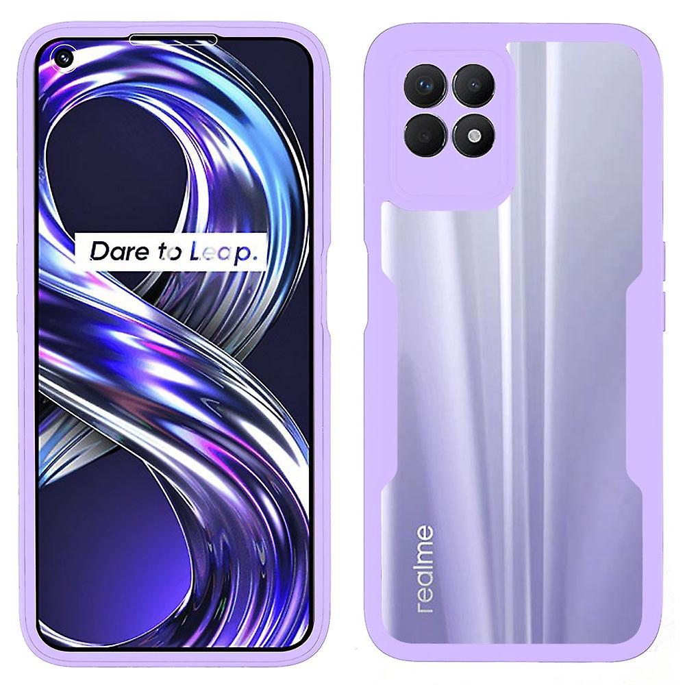 For Realme 8i/Narzo 50 4G Acrylic+TPU Phone Case with PET Screen Protector 360-Degree Coverage Phone
