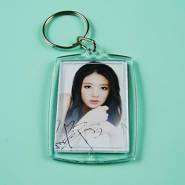 10 Pcs Keychain Key Chain Rings Blank Clear Transparent Acrylic Picture Frames 32x46mm Lockets