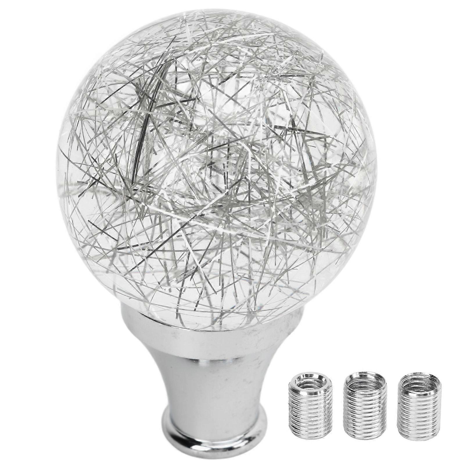 Car Shift Level Head,Universal Round Ball Shift Faux Crystal Gear Shifter Universal Round Ball Shift Knob Performance Driven