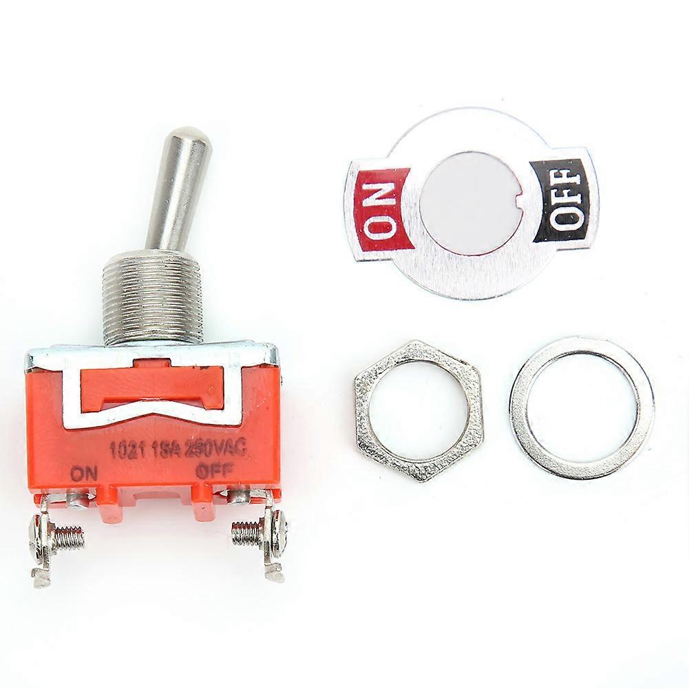 Qukaim 2 Pin Mini Switch Mini Toggle Switch, 10PCS, AC 250V 15A 2 Position 2 Pin Toggle Switch, Compact Size, Suitable for Various Electrical