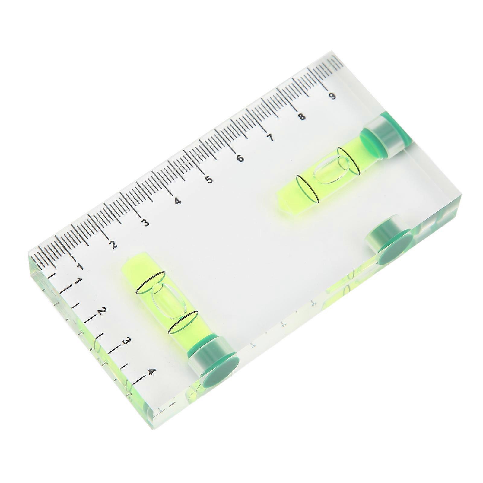 Two Dimensional Horizontal Bubble Level Portable Full Transparent Horizontal Bubble Level for Picture Frame