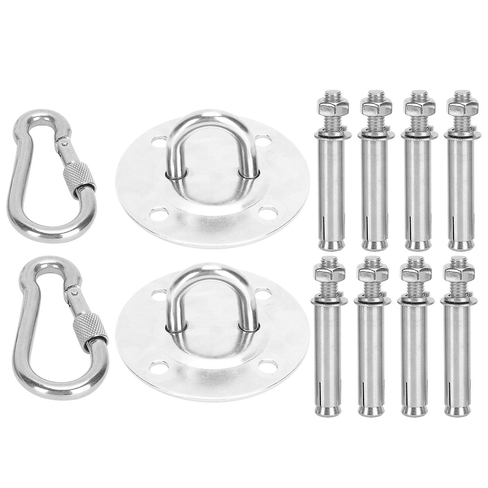 Stainless Steel Hammock Fixing Kit Hammock Fixing Set Ceiling Mounting Plate Snap Hook