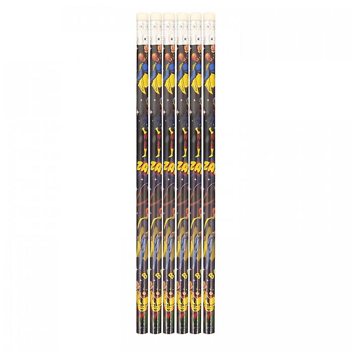 Superhero Characters Pencil With Eraser (Pack of 6)