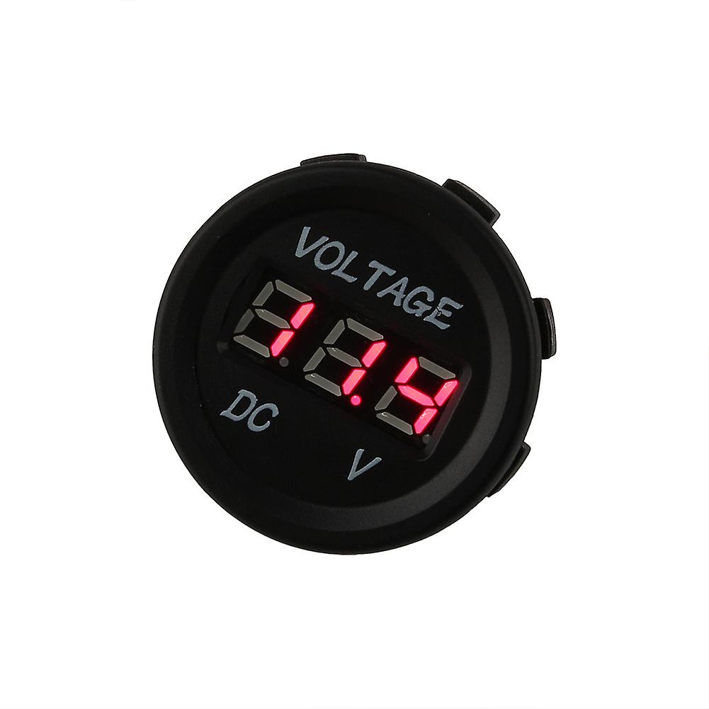 Digital voltmeter for vehicles 12-24V waterproof universal red LED