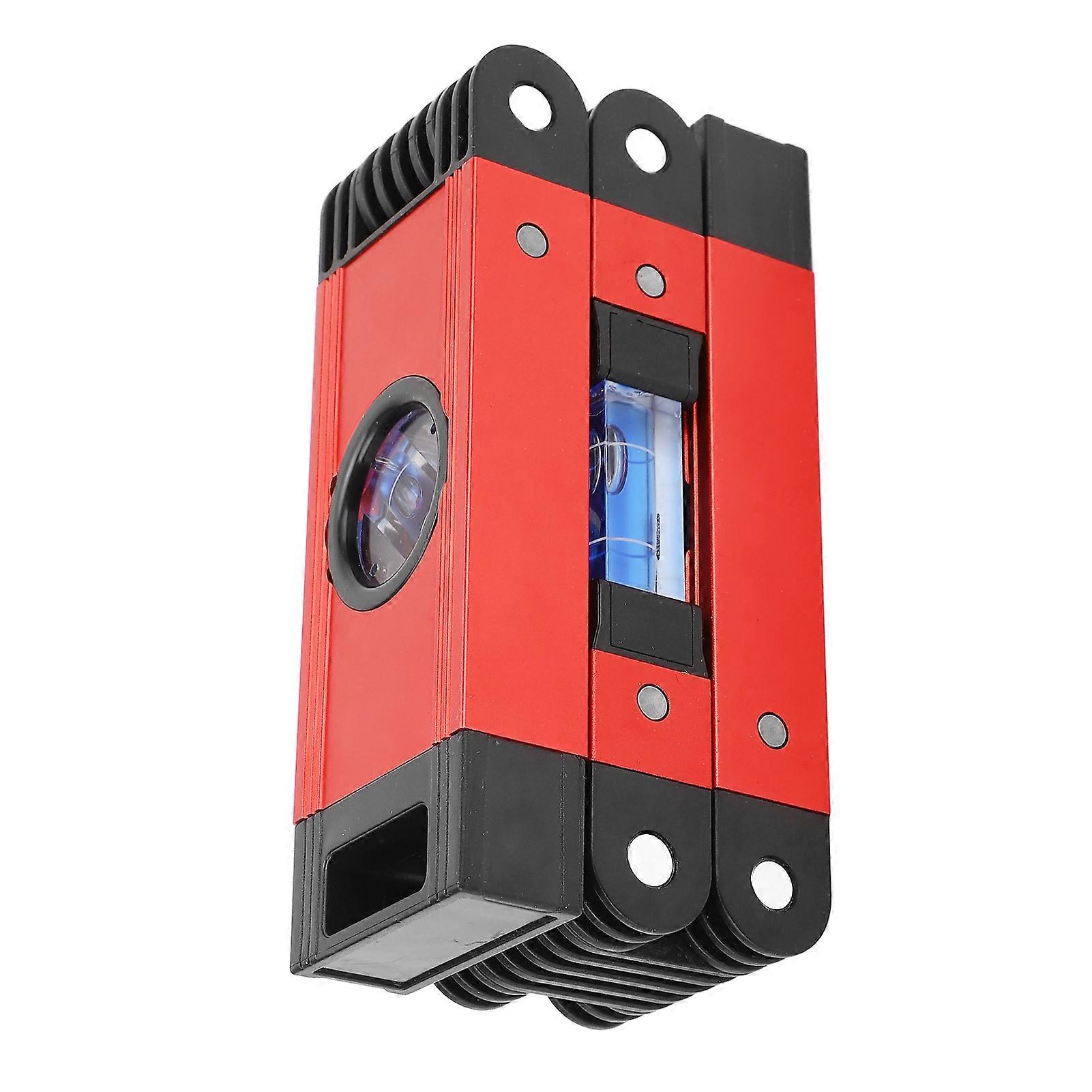 Magnetic Foldable Level 3 Sections Flexible Level Multi Angle Woodworking Level Measuring Tool Red 
