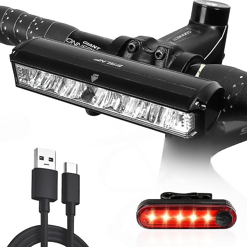 Uudet 2600 lumenia maastopyörävalot edessä ja takana ladattava led-pyöränvalosarja
