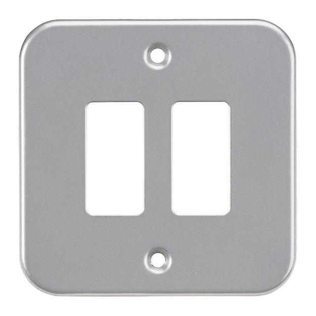 Knightsbridge Metalclad 2G grid faceplate - GDFP002M