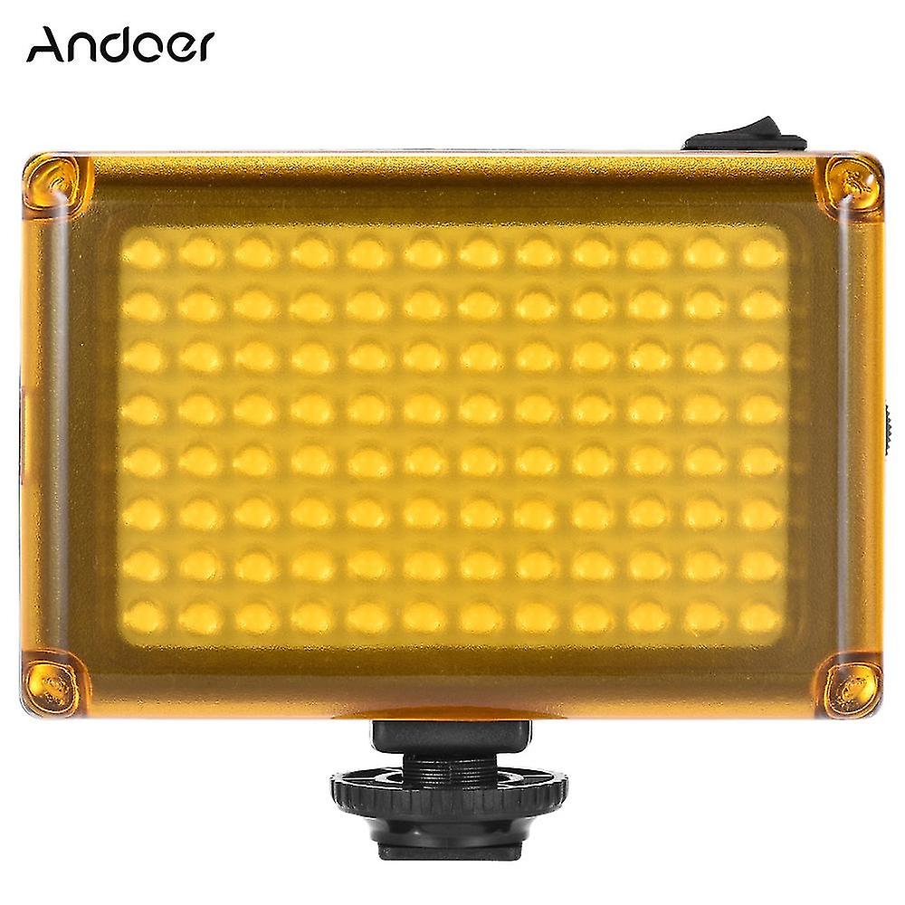 Mini Portable On-camera LED Video Fill-in Light Panel 5400K/ 3200K CRI85+ with White & Orange Filter