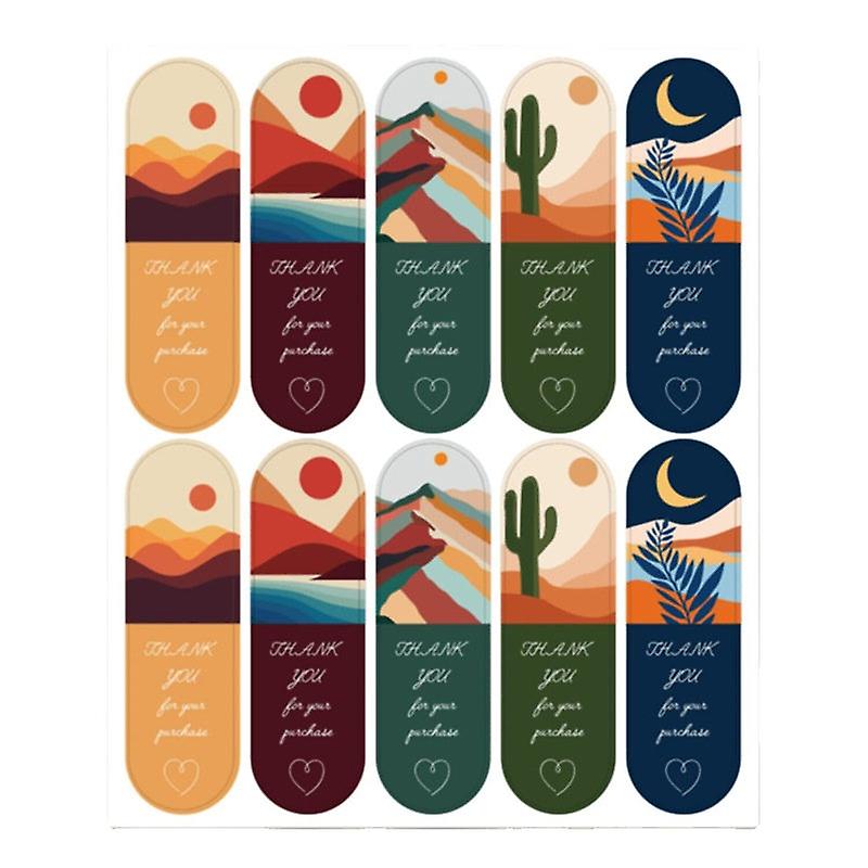 Thank You For Your Purchase Cute Expression Rectangular Round Thank You Stickers