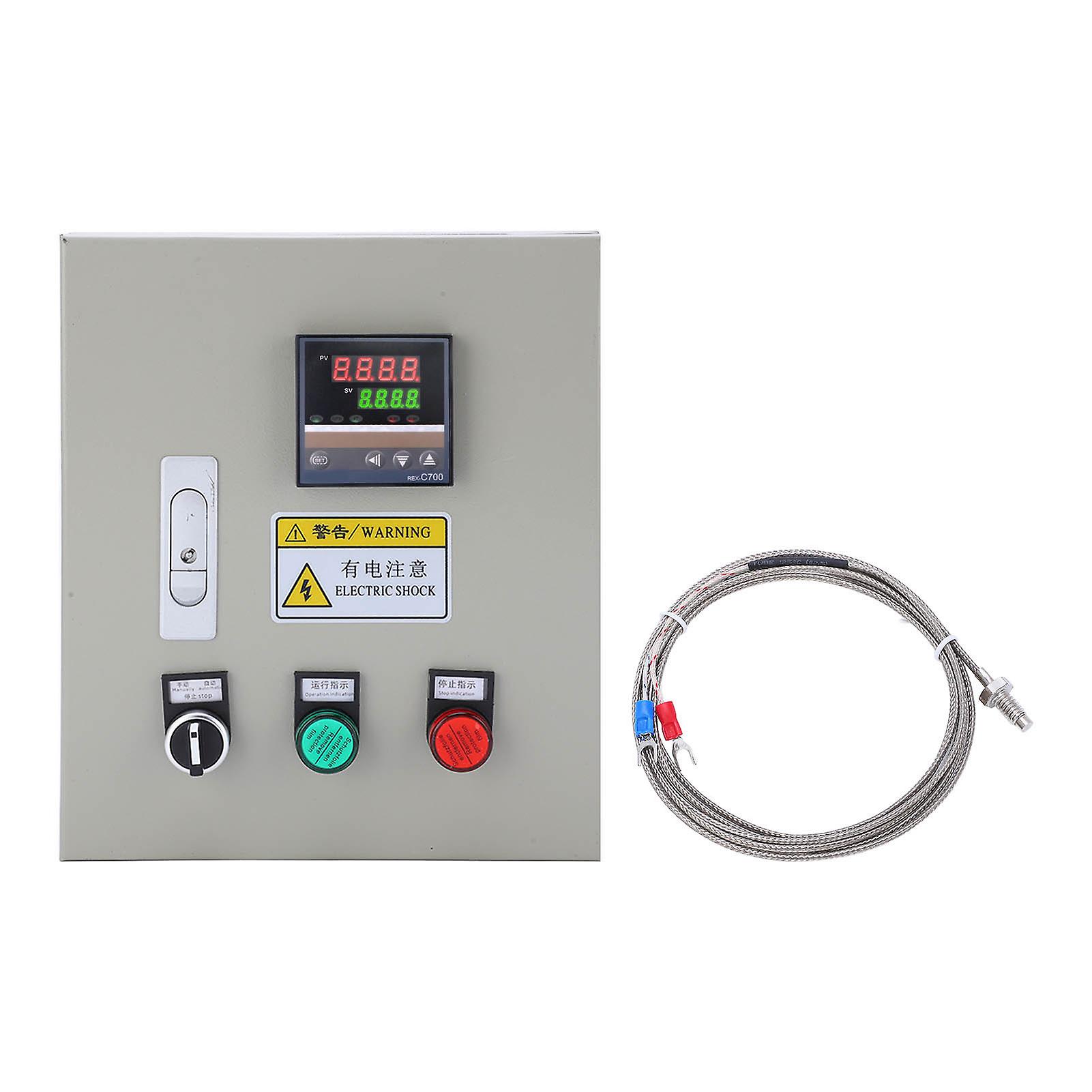BERM Temperature Controller, Three-Phase Intelligent Thermostatic Control Box with M6 Thermocouple, AC 380V