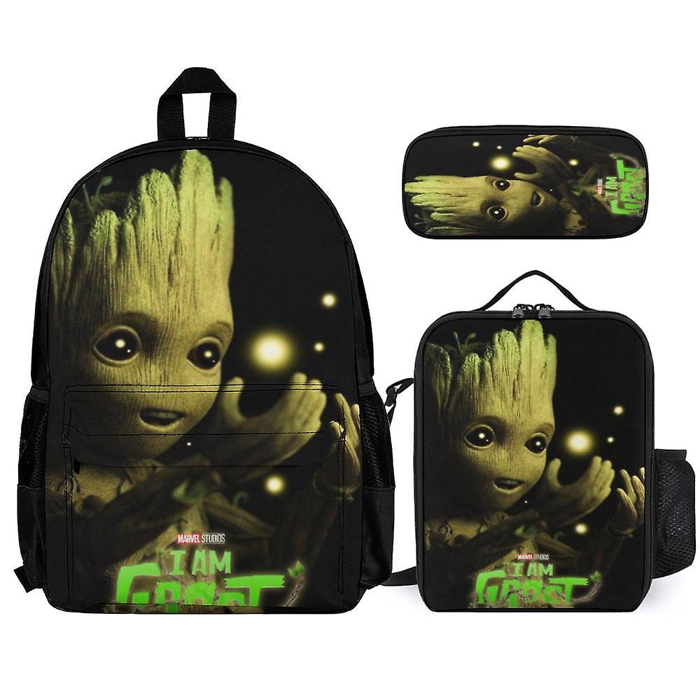 Som Groot 3Pcs batohy sady s obedovou taškou a peračníkom