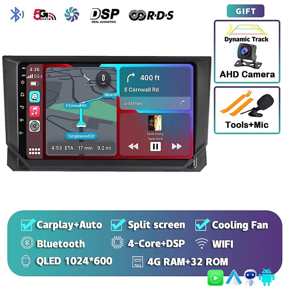 Android 13 Carplay Auto Car Radio For Seat Ibiza 2017 2018 2019 2020 Multimedia Player Video Stereo Gps Dsp Wifi+4g 360 Camera