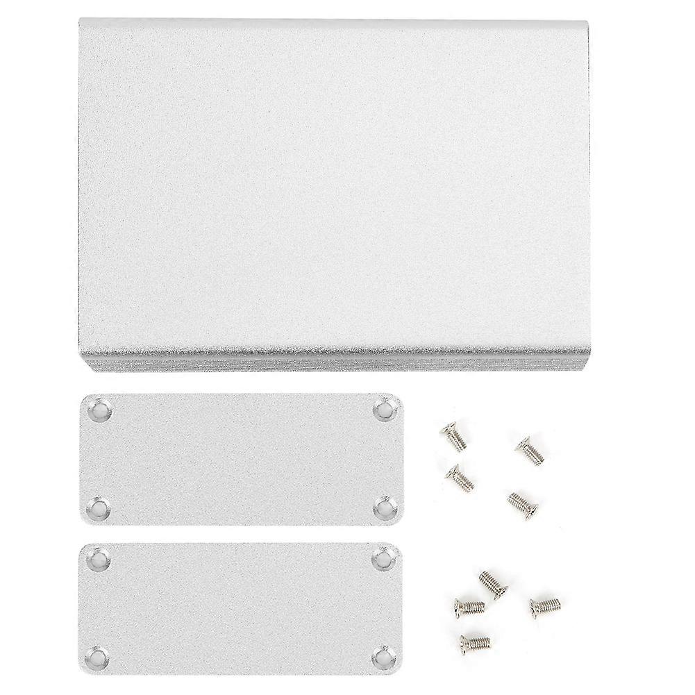 Αλουμίνιο Project BoxMatte SilverΘήκη περιβλήματος DIY ηλεκτρονικό περίβλημα απαγωγής θερμότητας προϊόντος 27x66x100mm