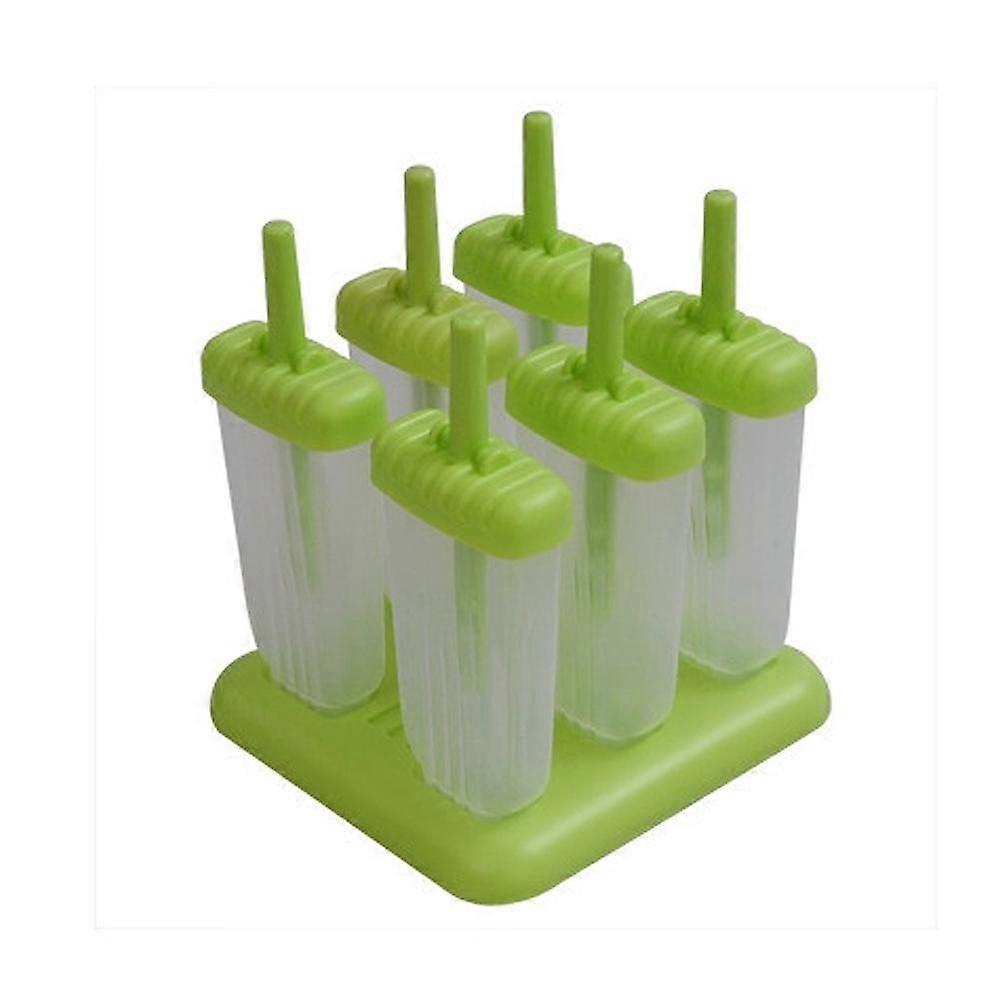 Ice Pop Mould/Mould Glace, Popsicle Mold Made of Premium Quality BPA-Free Plastic and FDA Approved, Set of 6 Sorbets with Stand (Green)