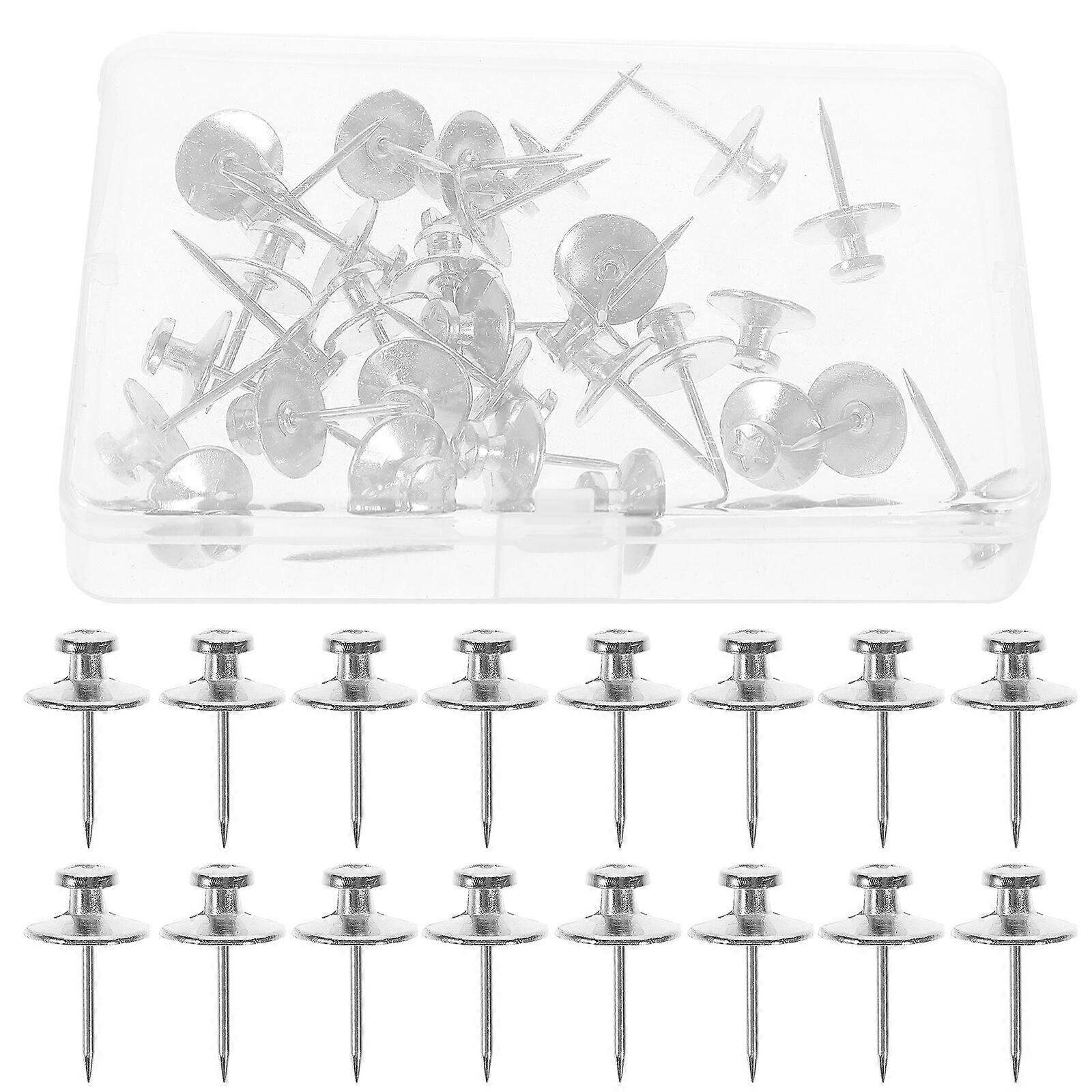30Pcs Push Pins Replaceable Pushpins Map Thumbtacks Cork Board Push Pins for Bulletin