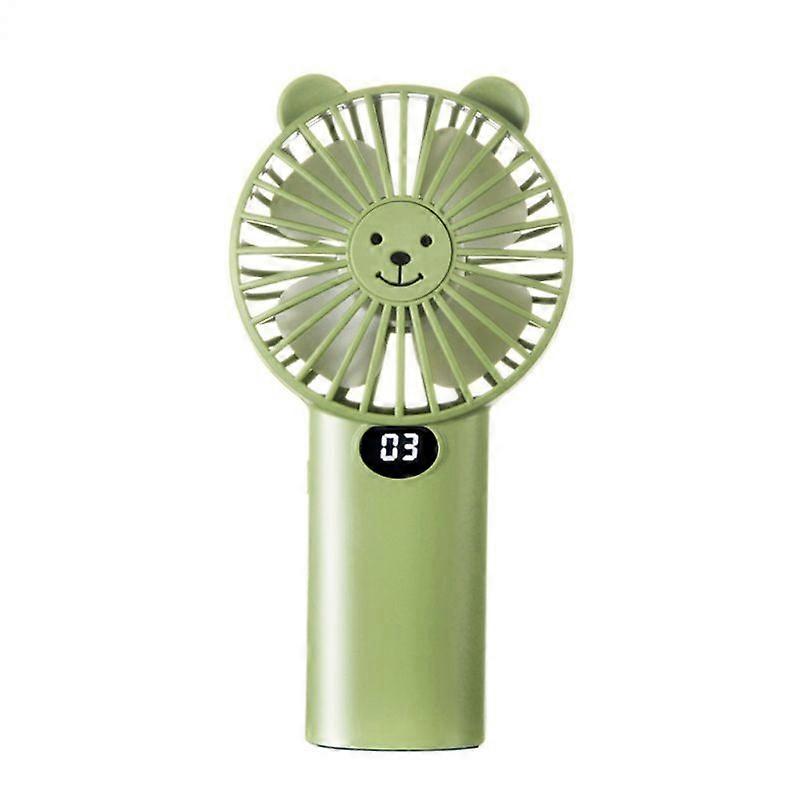 USB Rechargeable 3 Speed Pocket Fan Hand Held Desk Fan with Gear Battery Capacity Display Air Cooling Personal Fan