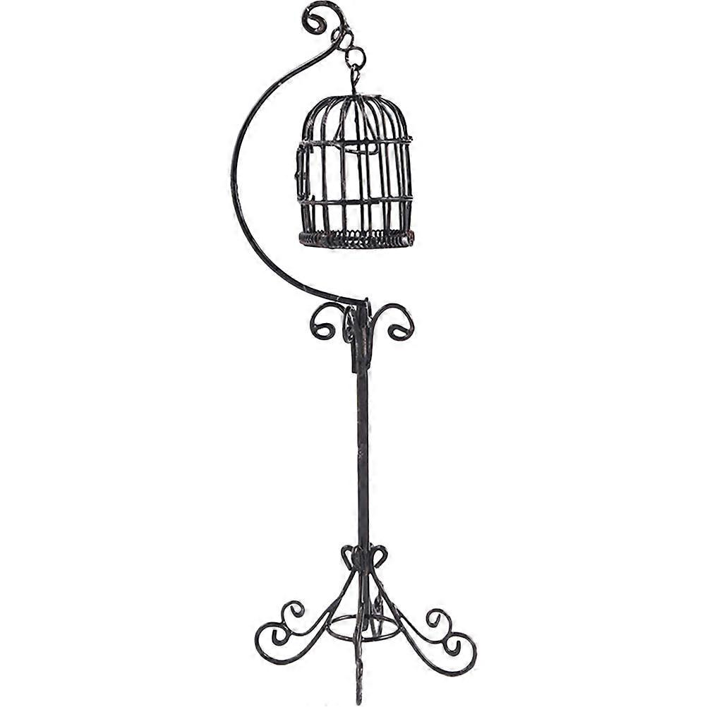 Mini Birdcage Model Miniature Birdcage Mini House Decorative Accessory