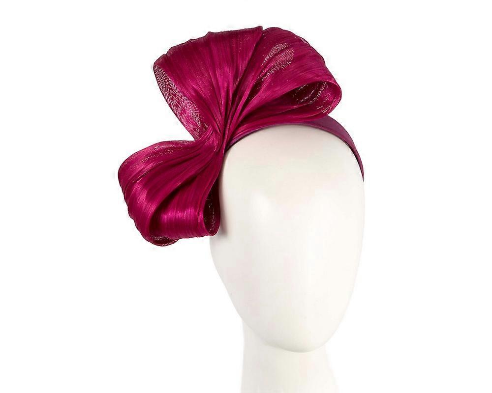 Fillies Collection 独家洋红色真丝蕉麻蝴蝶结 S242MGT