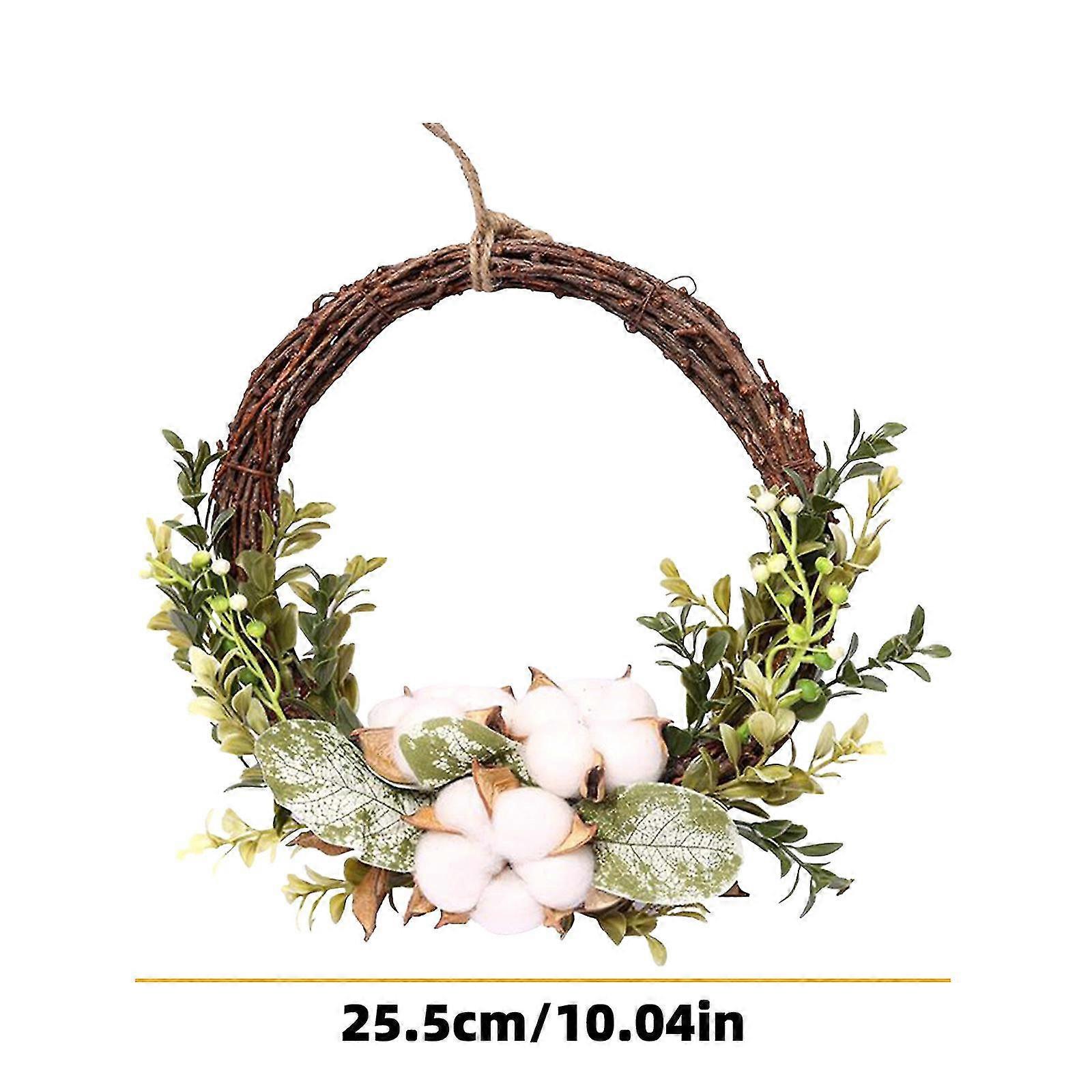 cotton leaf simulation wreath easter decoration door pendant