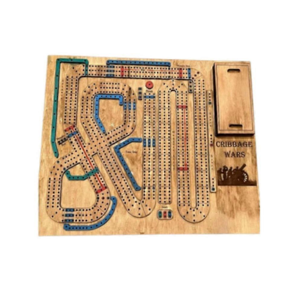 Cribbage Wars Board Game,2024new Wooden Cribbage Board Game Set