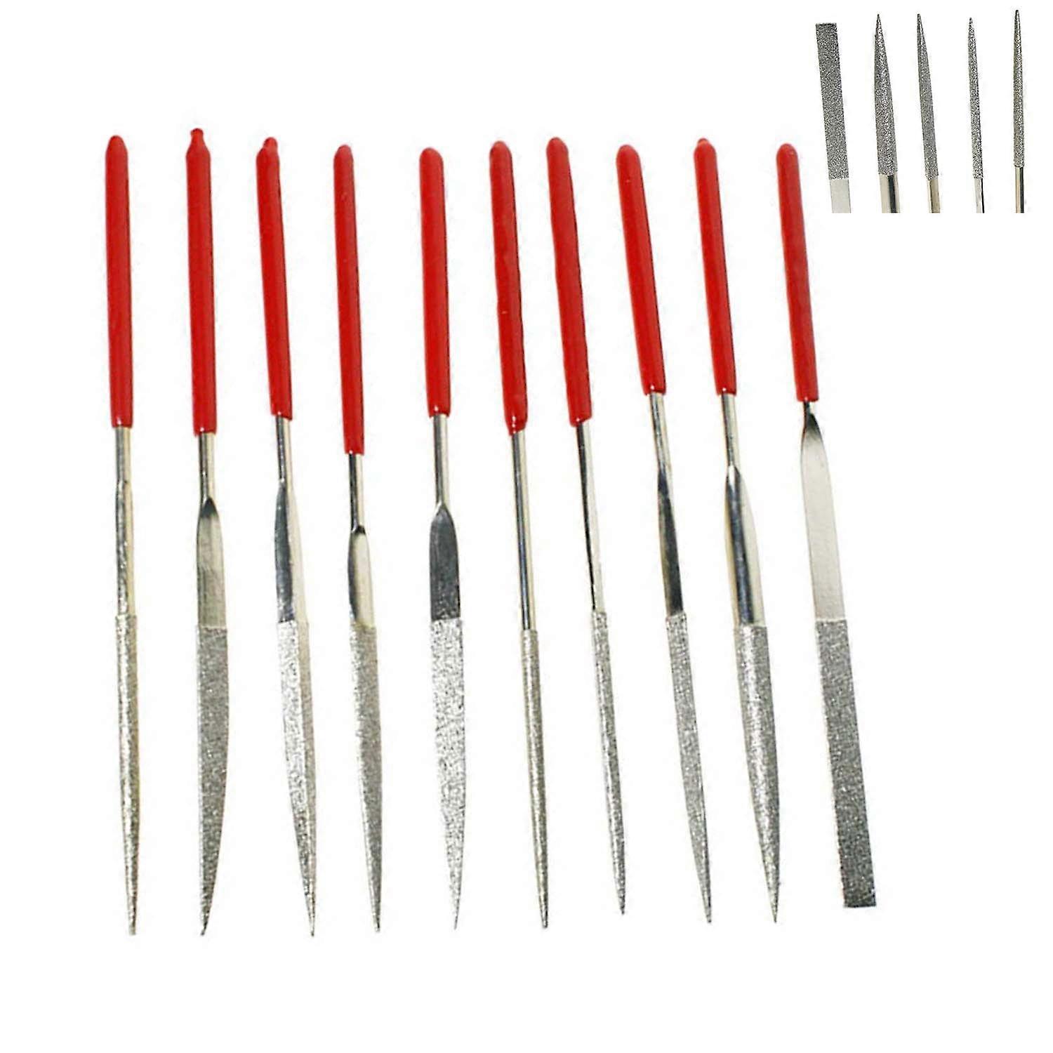 10 st Diamond Needle Nut Gitarr Filset Hålplats Arkivering Gitarr Reparation Luthier