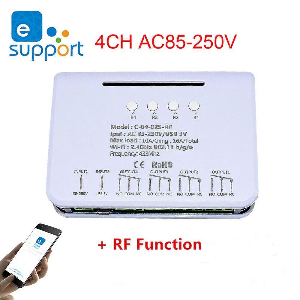 2/4CH Wireless Switch WiFi-Modul APP-Fernbedienung DIY Smart Home 4Gang Relay Arbeit mit Alexa Google Home