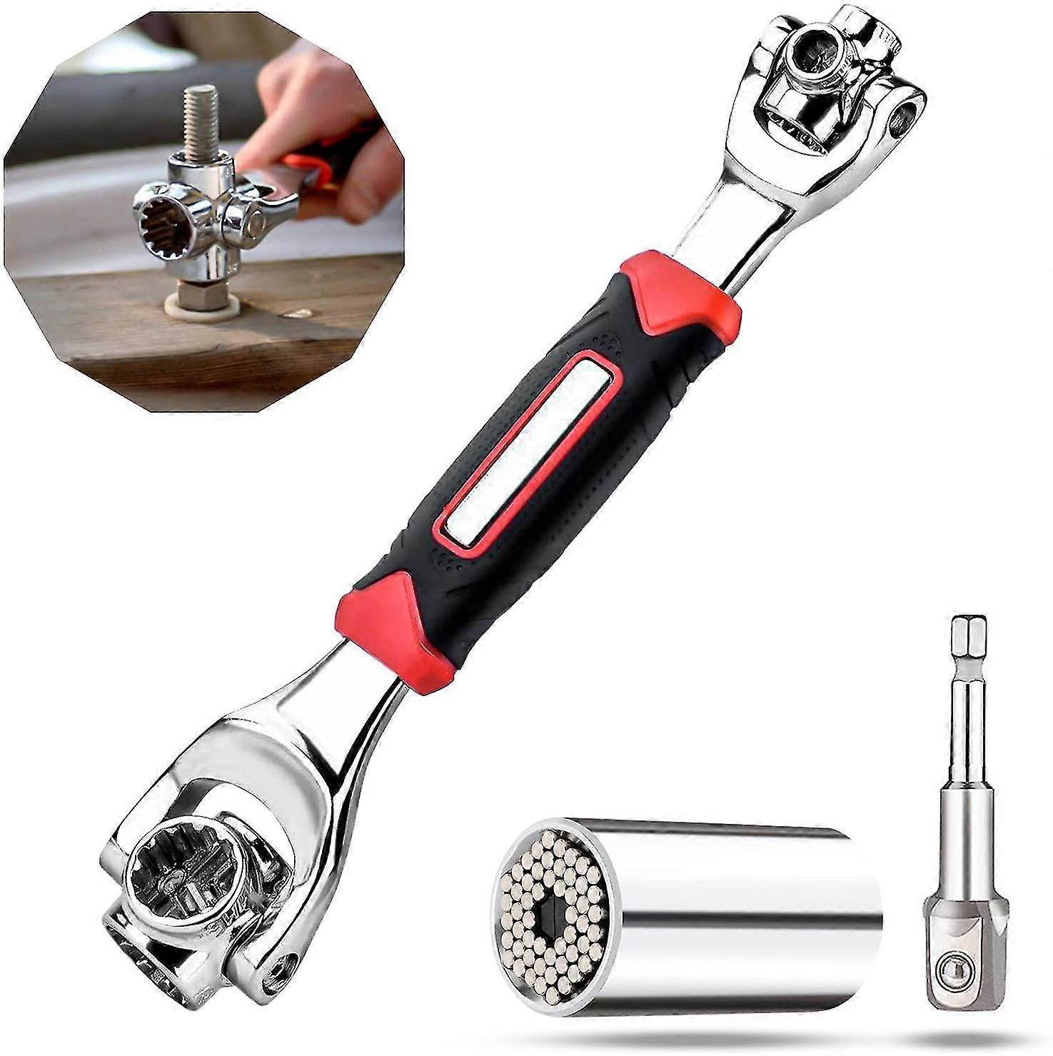 Multi-Function Socket Wrench, 8 Tools In 1 Universal Multi-Tool Socket Wrench