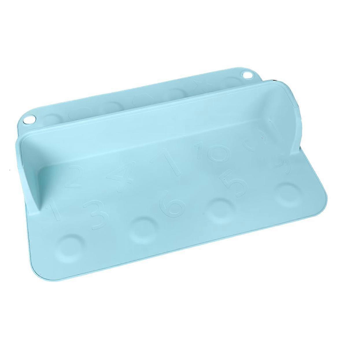 Bathtub Splash Guard Convenient Shower Splash Guard - 8 Strong Grip Silicone Suction Cup Splash Guard for Bathtub Blue