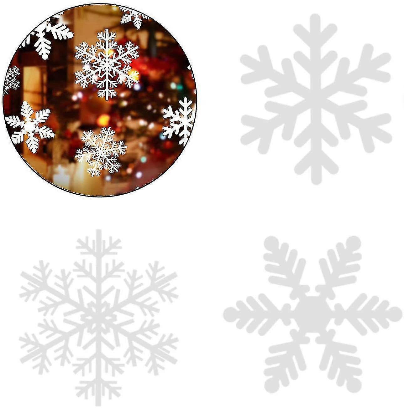 108 Window Decoration Snowflakes Snowflakes Window Pictures Removable Window Decoration Static Adhesive Pvc Stickers For Christmas Window Decoration