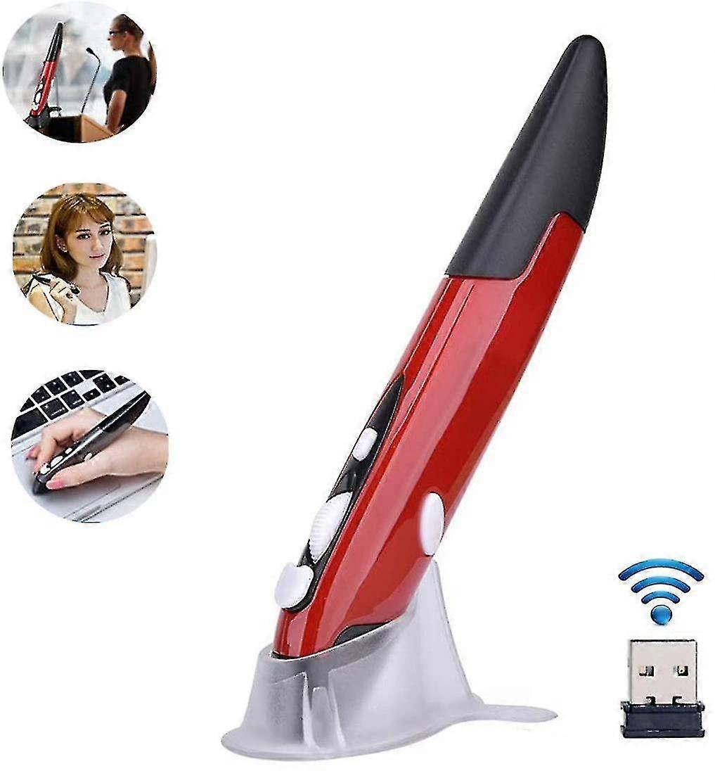 Wireless Pen Mouse, Wireless Optical Pen Mouse Adjustable Handwriting Mini Mice