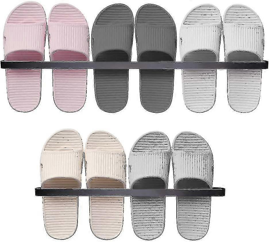 wall mounted shoe rack, 2 pack shoe rack organizer for closet