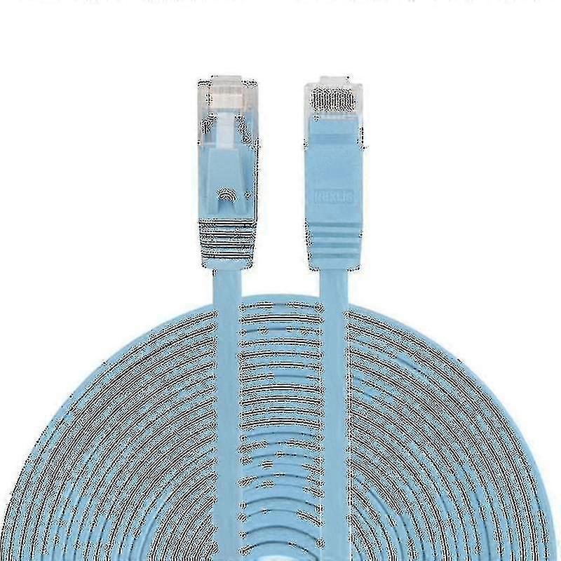 Hmwy-15m Cat6 Ultra-thin Flat Ethernet Network Lan Cable, Patch Lead Rj45 (blue)