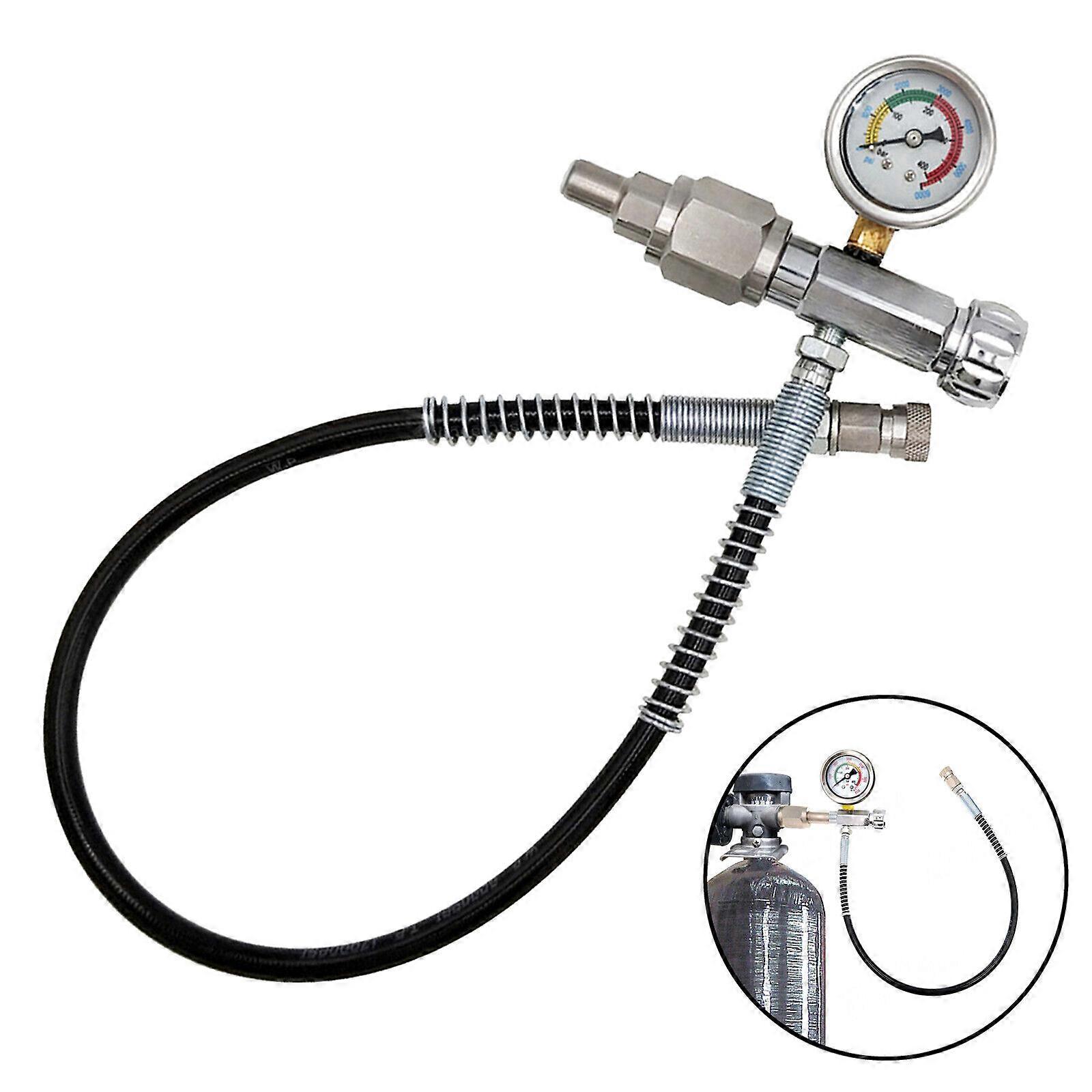 CGA347 Paintball Fill Station Kit PCP SCBA Charging Refill Adapter with Hose Set