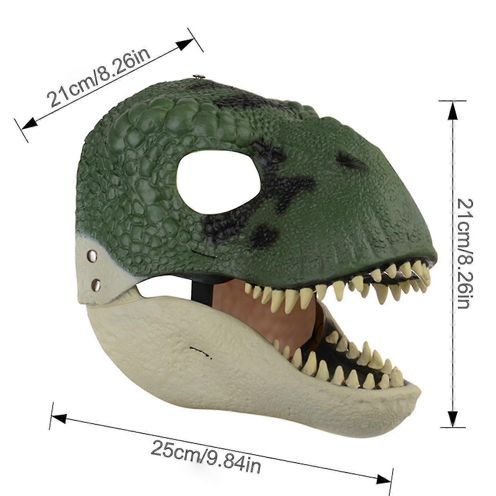 Mască de dinozaur Pălărie, Jurassic World Dinosaur Toys cu deschidere în mișcare maxilar, velociraptor Masktyrannosaurus Rex Mask Bundle -dd
