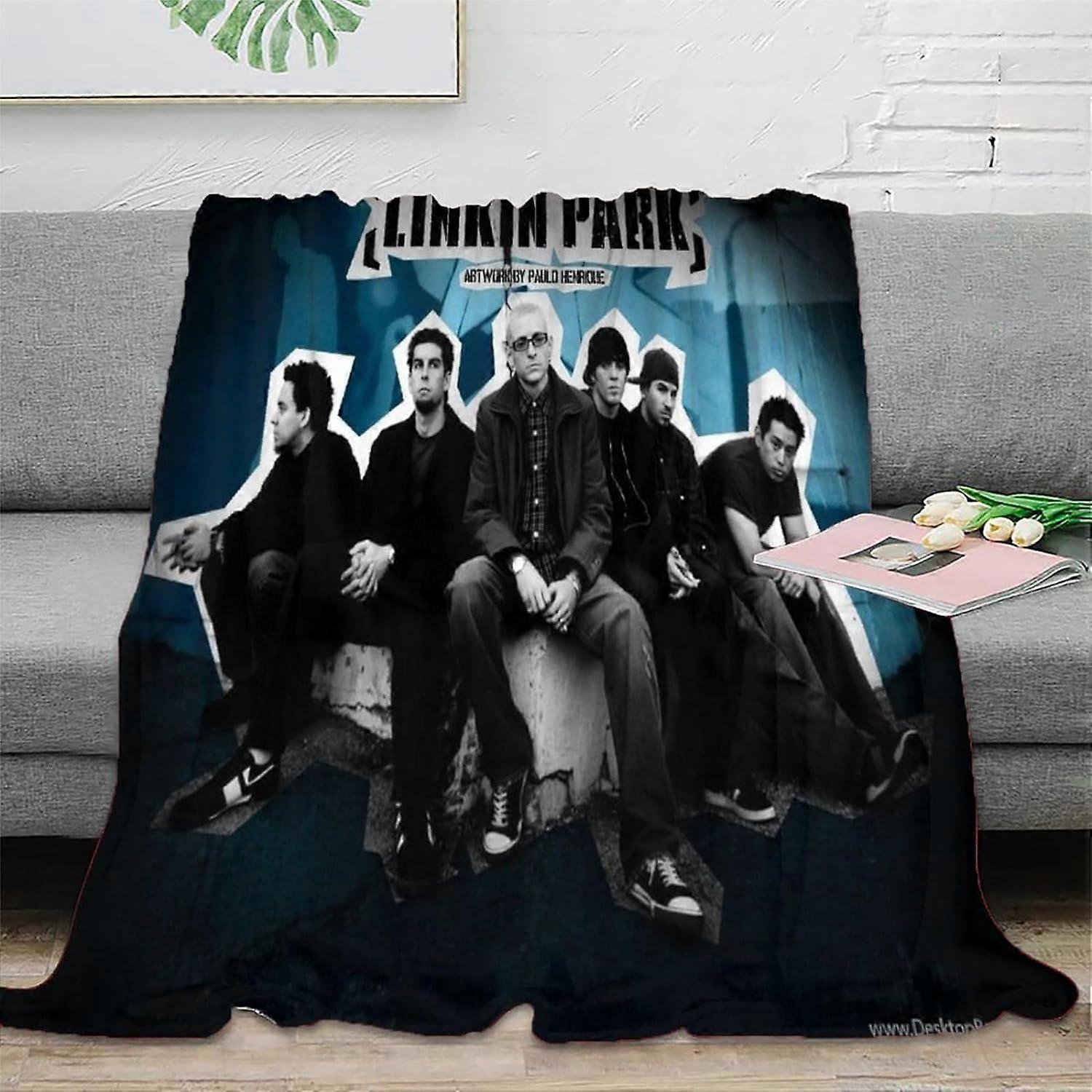 Home Blanket Large 3D Linkin Park Theme Flannel Fleece Throw Blanket Autumn/Winter Blankets Super Soft Throw Warm Cozy Plush BlanketsL-389