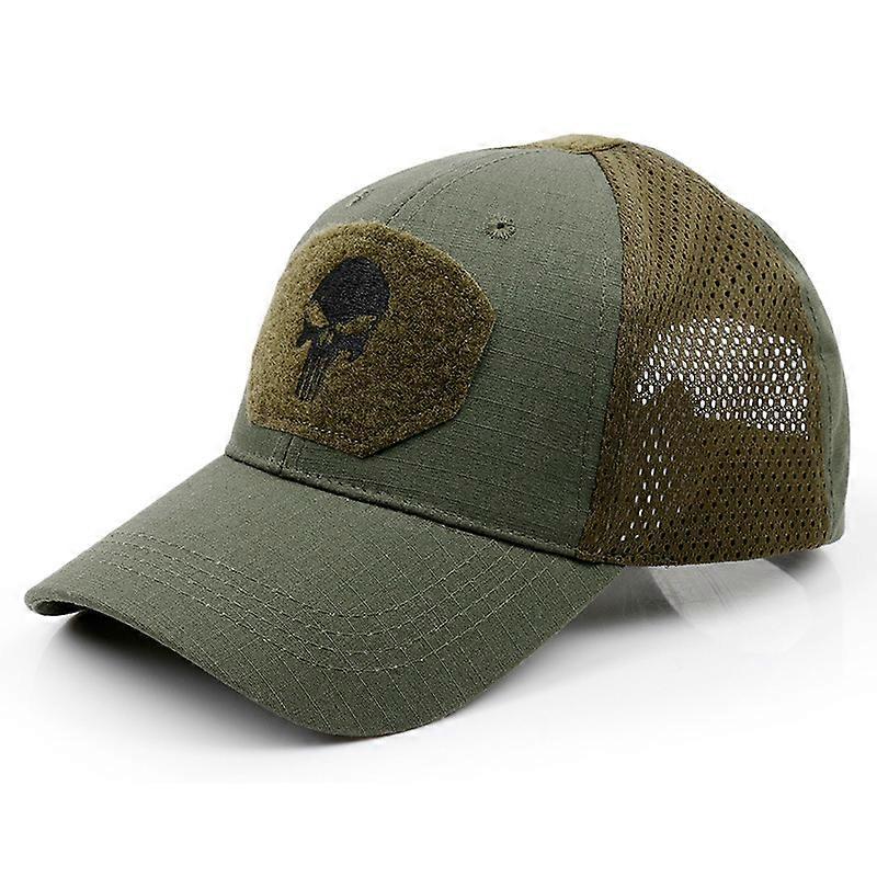 ZK-Mountaineering Cap Adjustable Breathable Mesh Skull Cap Tactical Military Camouflage Airsoft Visor Trucker Cap Hunting Baseball Back Buckle