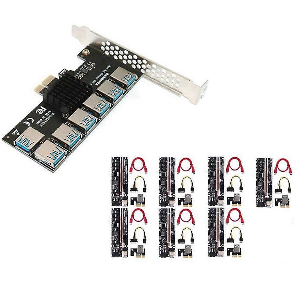 PCI-E 7-Port USB3.0 Expansion Card PCI-E X1 USB3.0 Expansion Card with VER011 PRO Graphics Card Ext