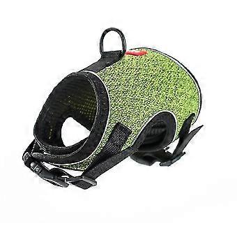 Xxl 43-49cm green nylon breathable safe dog cat harness vest az4660