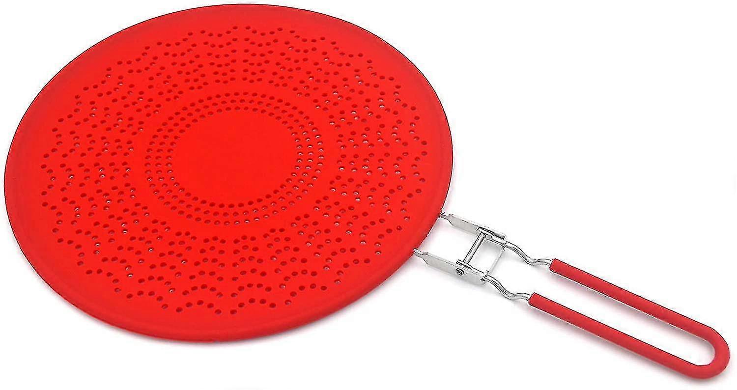 Silicone Splash Screen Pot Cover 29cm With Folding Handle