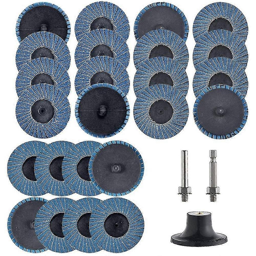 2 Inch Roll Lock Flap Discs With Holder Die Grinder Attachment