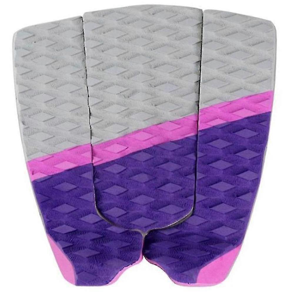 Surfboard Traction Pad - 3 Piece Surf Board & Skimboard Stomp Foot Pad - Maximum Kick Tail Deck Gri