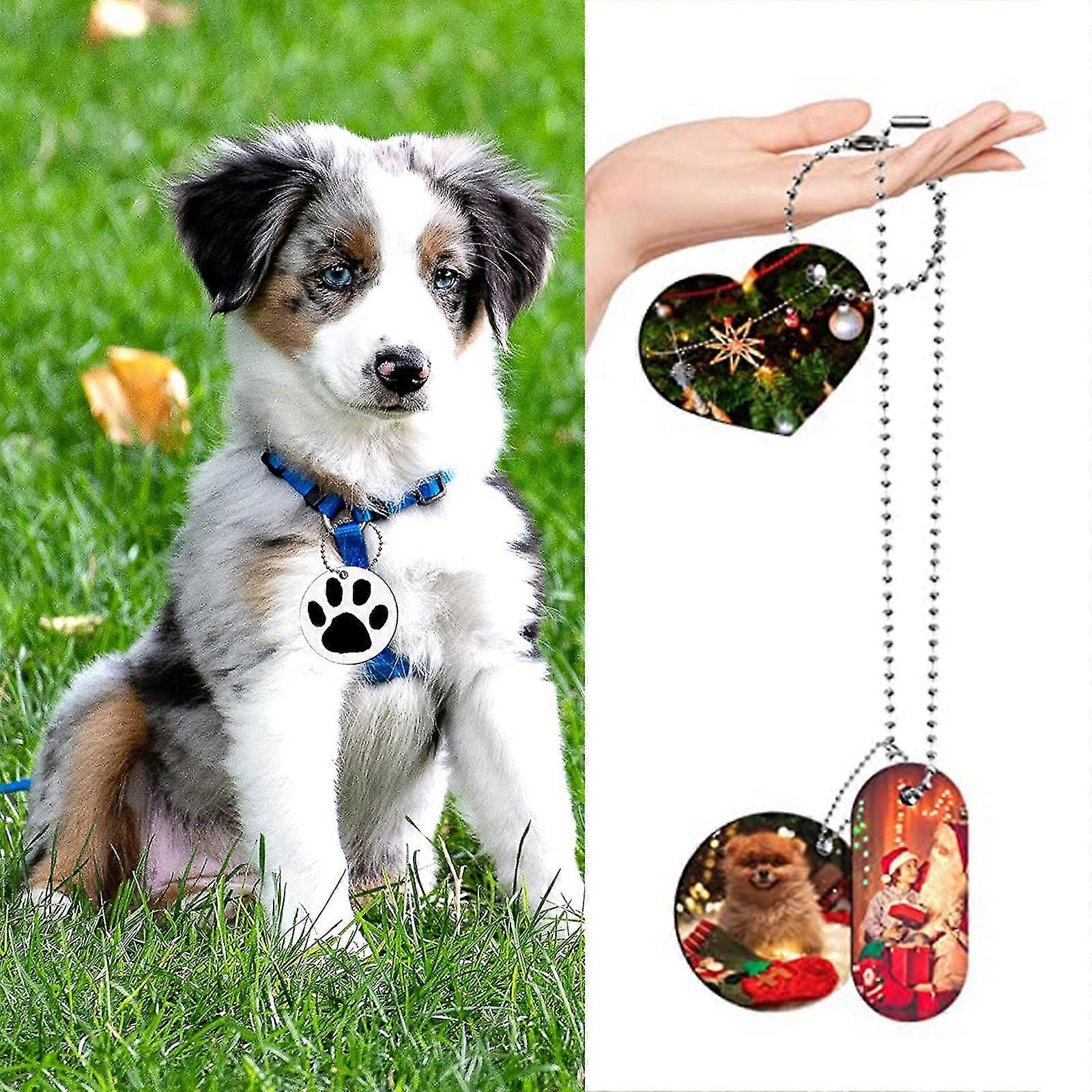 Sublimation Blank Aluminum Dog Tag Keychain For Diy Keychain And Craft Making