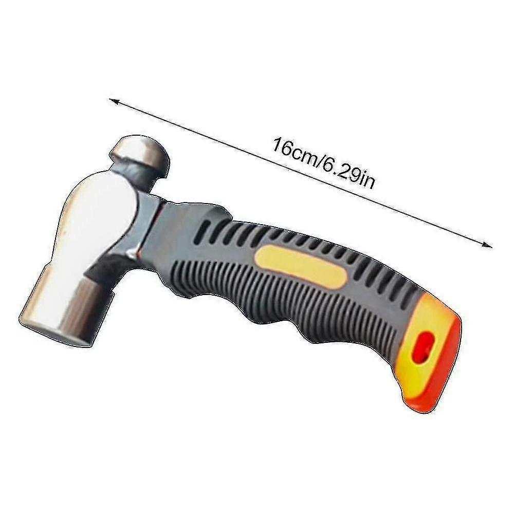 Mini Round Head Hammer, Forged Hammer Mini Round Hammer Non-slip Rubber Handle,random Color Jiujiuso