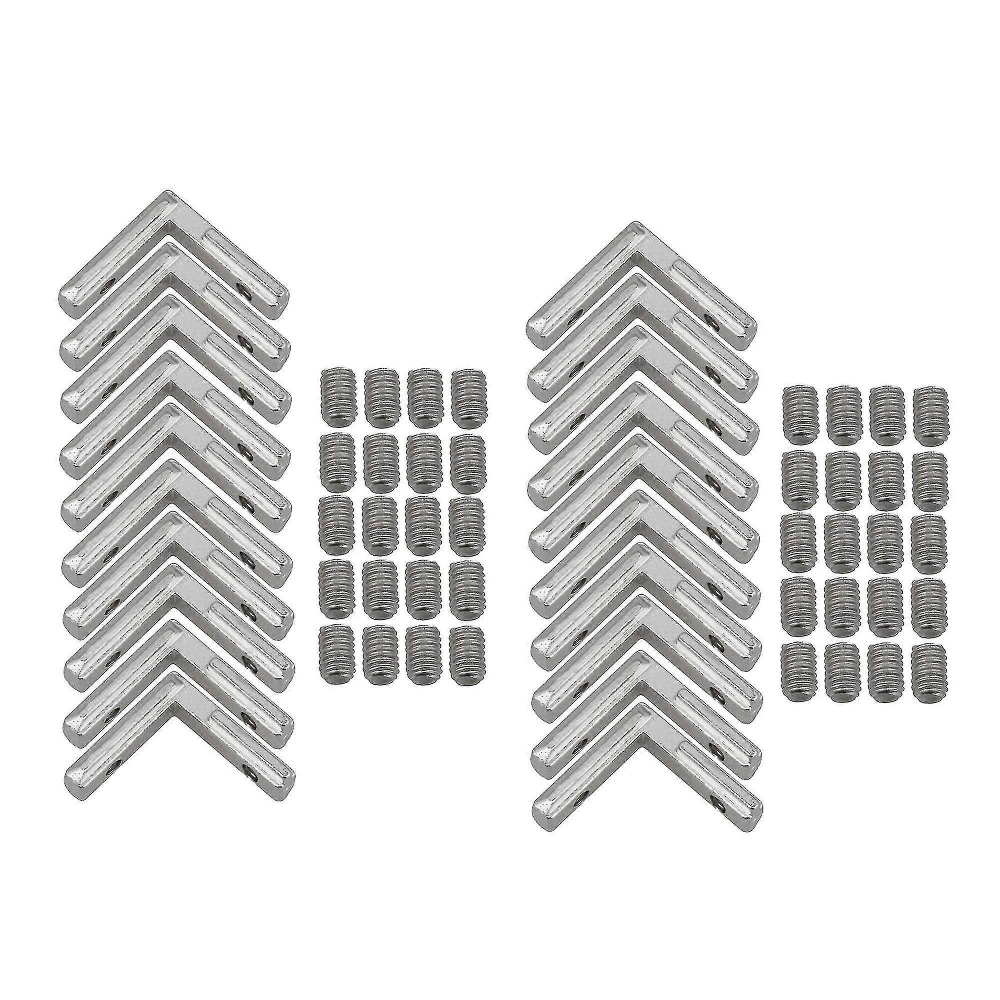 20pcs L-shape Interior Corner Connector Joint Bracket For Al. Profile