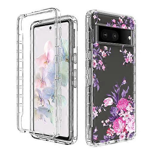 For Google Pixel 7 PC+TPU Transparent Painted Phone Case